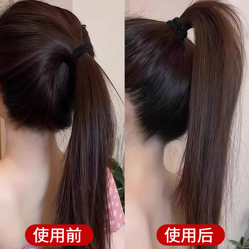 Cordón de cabello grueso para mujeres 2025 nuevo cabello de cola de caballo alta banda de goma anillo de cabello de cuero adulto de alta gama tocado de cabello