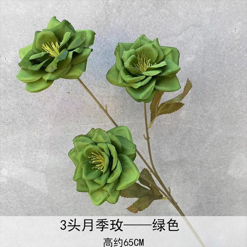 Artificial Rosa sola franela Rosa flor artificial boda decoración del hotel decoración del hogar arreglo de flores flor artificial Rose