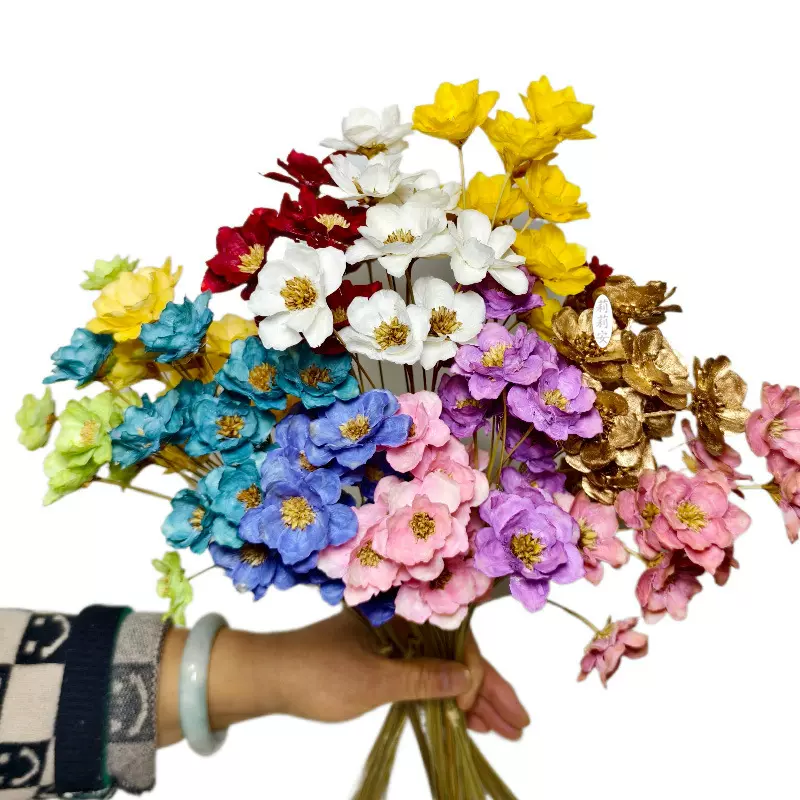 云南干花银铃花风铃花手工粘花家居网红女孩彩色礼物花束永生花