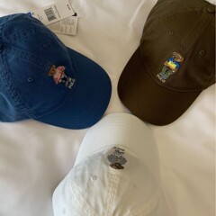 拉夫小熊刺绣棒球帽RL男女休闲百搭鸭舌帽遮阳防晒棒球透气轻奢