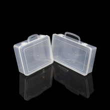 手提全空防尘塑料盒乐高玩具拼图透明整理盒首饰化妆品桌面整理盒