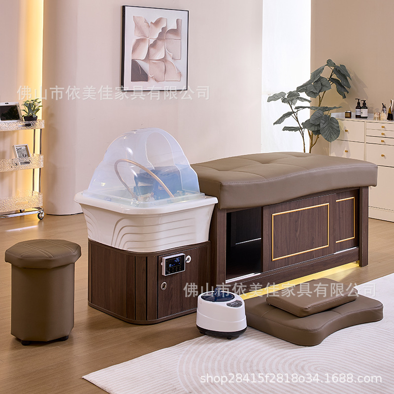 Cama de lavado de cabello de terapia de cabeza, calentador de agua de fumigación de circulación de agua a temperatura constante, sopa de cabeza, salón de peluquería y salón de belleza, cama de lavado de cabello tailandesa