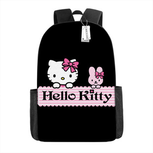 亚马逊新款凯蒂猫卡通背包 Hello Kitty中小学生书包数码印花背包-阿里巴巴