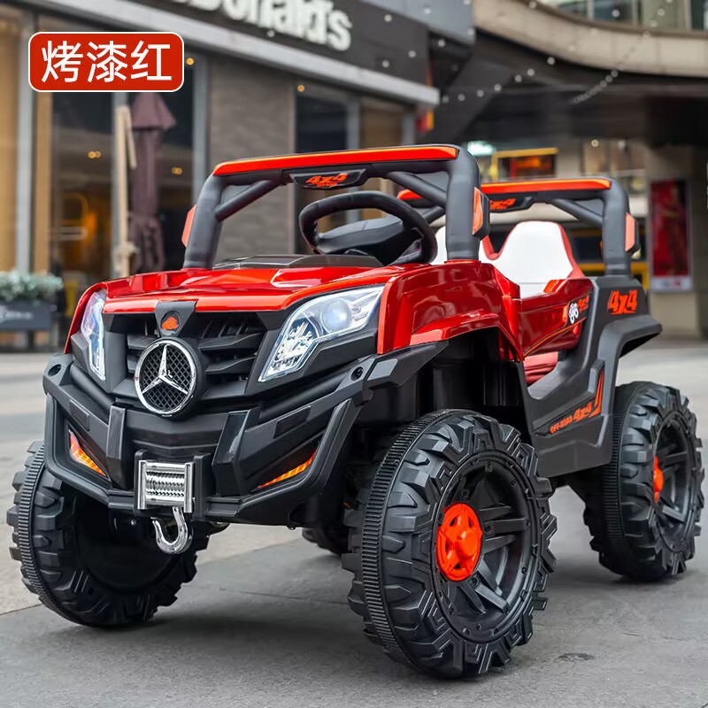 Coche eléctrico directo de fábrica para niños Vehículo todoterreno de cuatro ruedas Control remoto Coche de juguete para niños Asiento de bebé para hombres y mujeres Coche oscilante