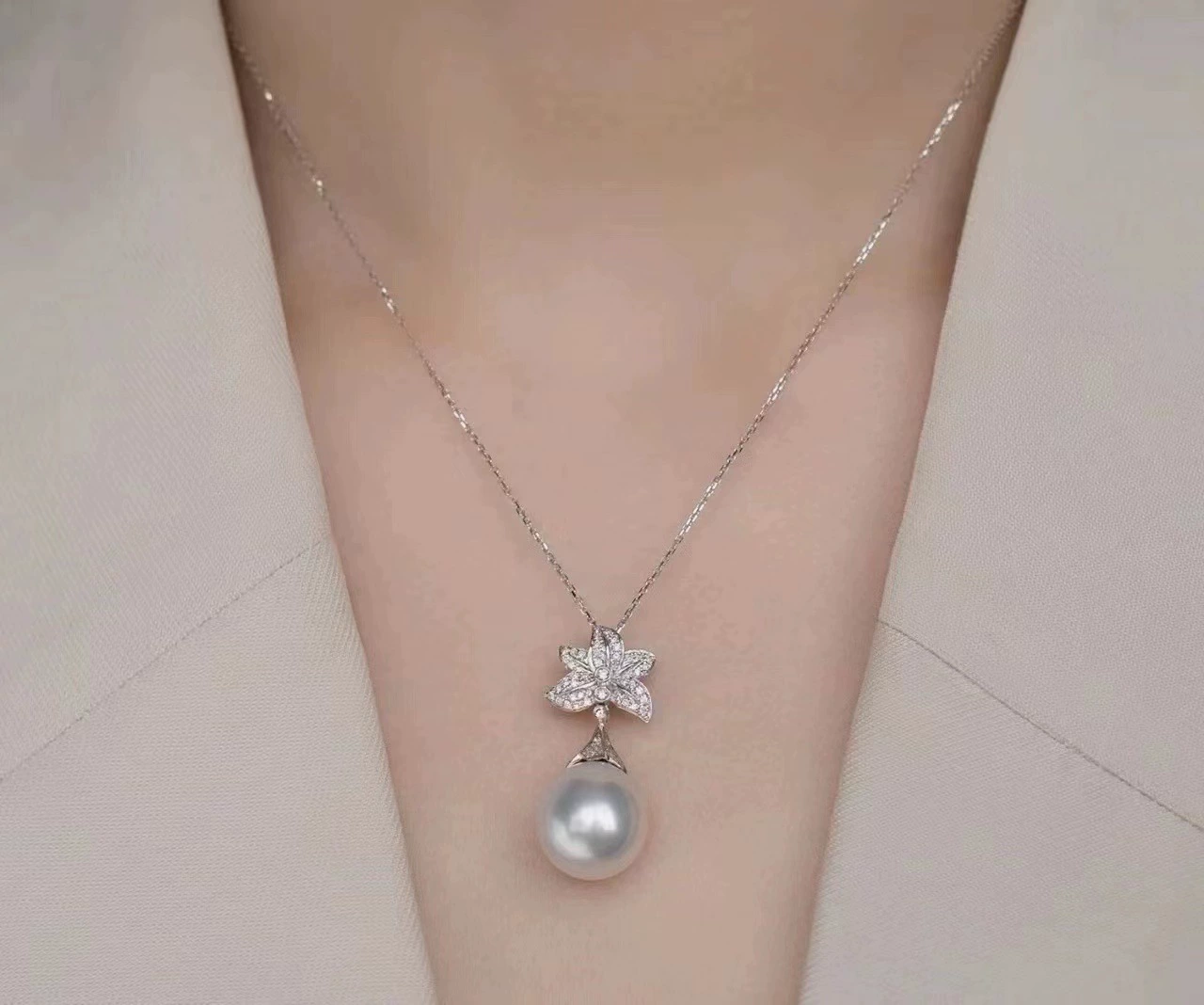 Серебряные 925 образцы, аксессуары из жемчуга, кулон, модный браслет, круглые бусины 8-11 мм