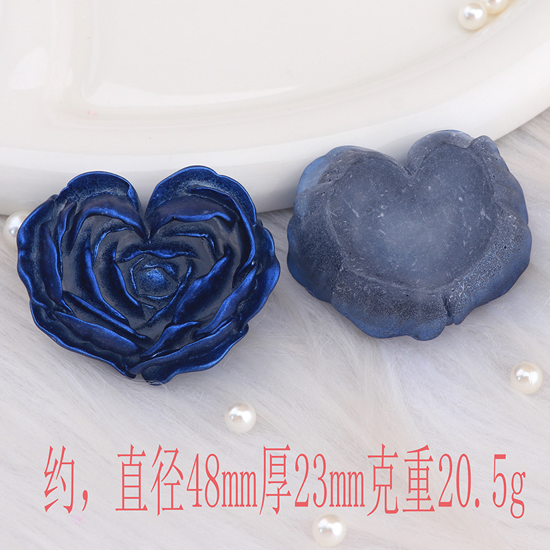 新しいベルベットの愛のバラの花の樹脂部品はdiy携帯ケースのクリームのヘアピンの収納ケースの装飾を作ります。