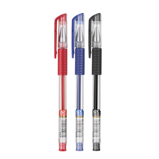 European Standard ST Head Gel Pen Red and Black Business Signature Office Supplies Student Stationery Water-based 0.5mm Carbon Pen