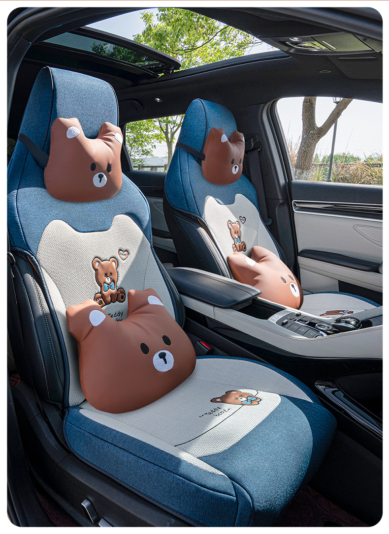 BYD Song plusdmi Cotton Linen Seat Cover Semi-enclosed Breathable Summer Cushion Proev Four Seasons Linen Seat Cover