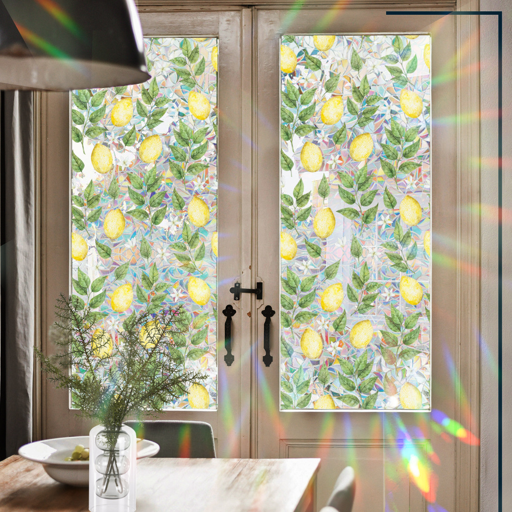 140g Weight Glass paster Home Textiles & Decor Type PVC Material Leaf Pattern Casual, Pastoral Style Casual Pastoral Leaf PVC Glass Paster Wall Art 127
