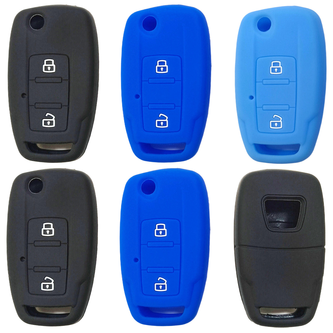 适用纳智捷U6折叠2键钥匙套 纳智捷U7优6纳S5大7硅胶钥匙套镂空款