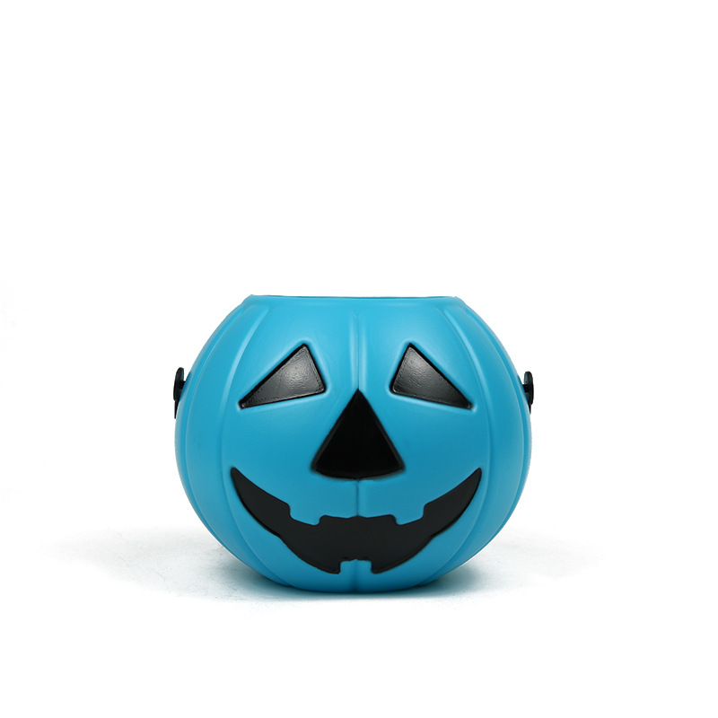 Decoraciones nocturnas de bar de Halloween para niños portátiles gran, mediano y pequeño cubo de calabaza lámpara de calabaza lata de calabaza