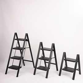 加宽折叠梯子凳子两用多功能折叠梯铝合金花架梯小型家用三步梯