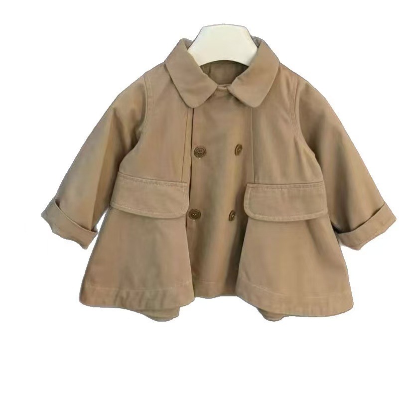 Chaqueta de niña ropa infantil de primavera europea y americana nueva moda de niños de doble botón chaqueta de niños