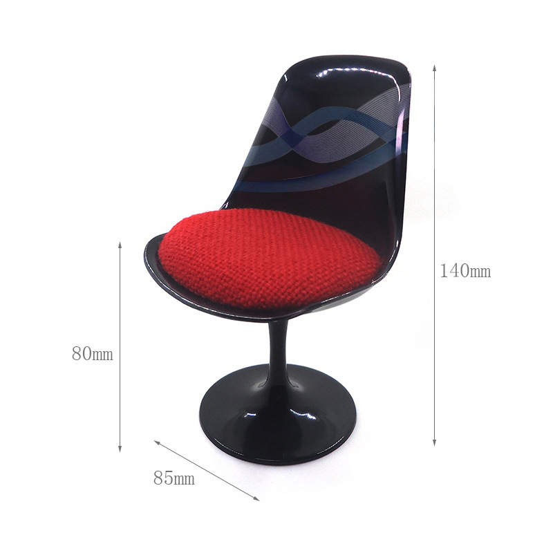 1:6 accesorios de muñecas casa de muñecas mini bjd pierna redonda 6-punto silla giratoria ocio soldado silla de oficina