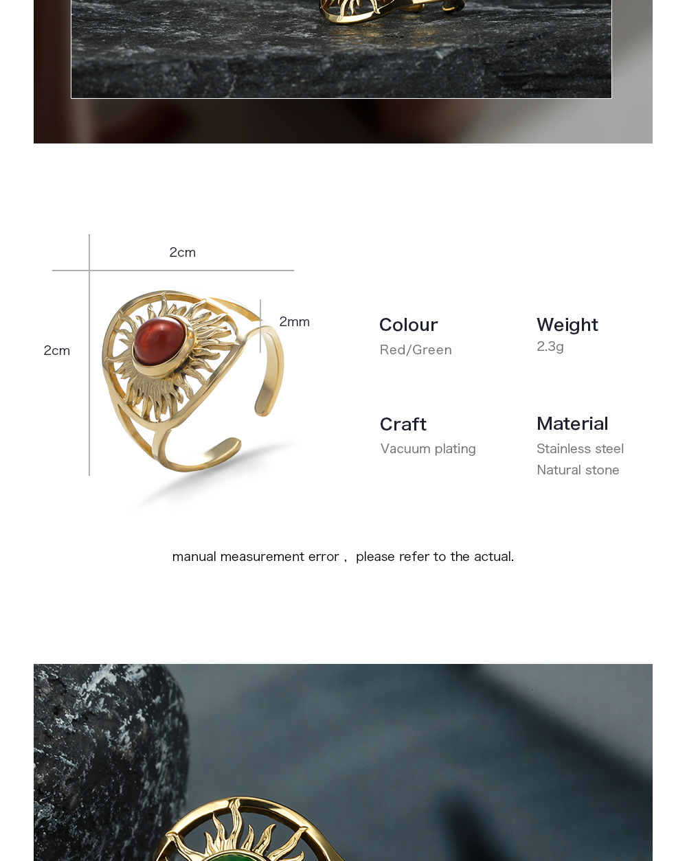 Fashion new stainless steel adjustable female hollow sun flower open ring