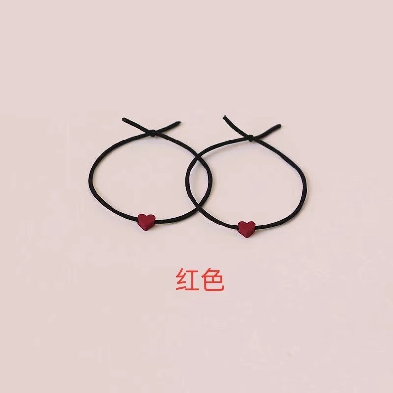 Cuerdas de cabello de amor de color, brazalete de cabello de mujer, banda de goma simple y versátil, inserciones de alto valor para el cabello