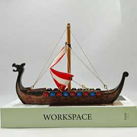 亚马逊跨境龙舟摆件客厅桌面装饰中式龙舟工艺品商贸礼物批发定制