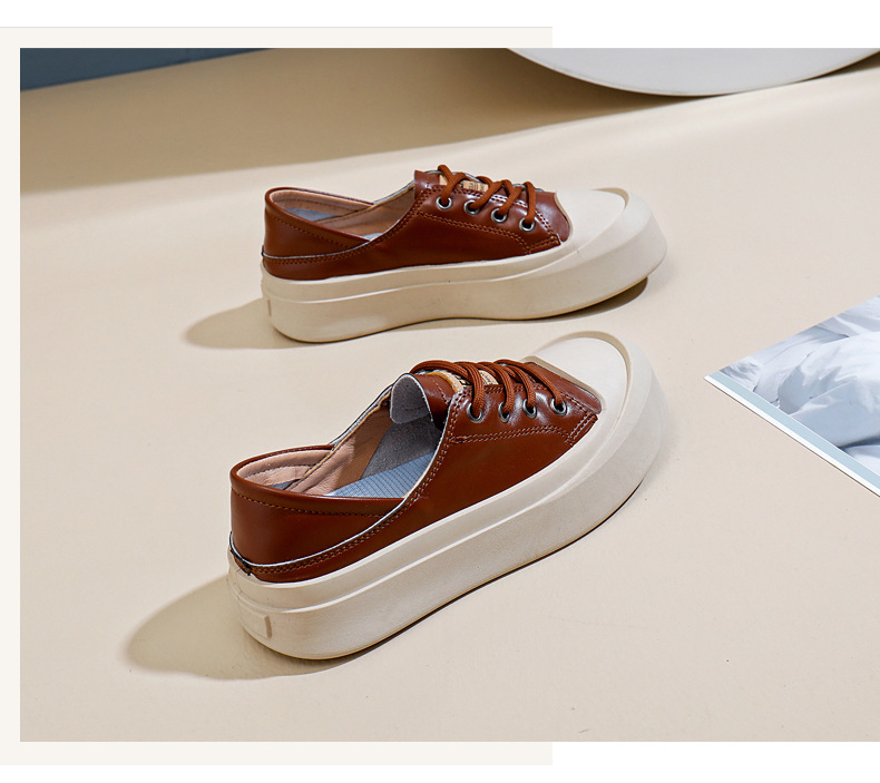 Forrest Gump 2024 nya höststudentskor i koreansk version, mångsidiga och casual, trendiga, tjocka sulor, moderiktiga brädorskor_voghion.com