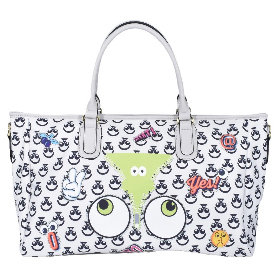 Bolsa de viaje de tela de nailon estampada para hombres y mujeres, bolso bandolera moderno 2345 #