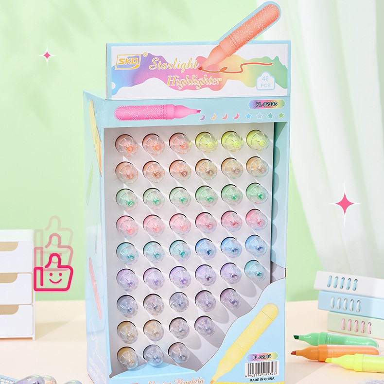 alto valor facial flash estrella huevo lápiz de reflexión estudiantes dibujo lápiz de graffiti DIY cuentas de mano clave lápiz de marca clave