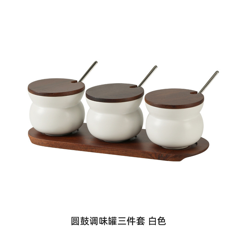 家庭用陶器調味料入れセット 調味料ボックス 調味料入れ 塩入れ 調味料ボトルセット Amazon|undefined