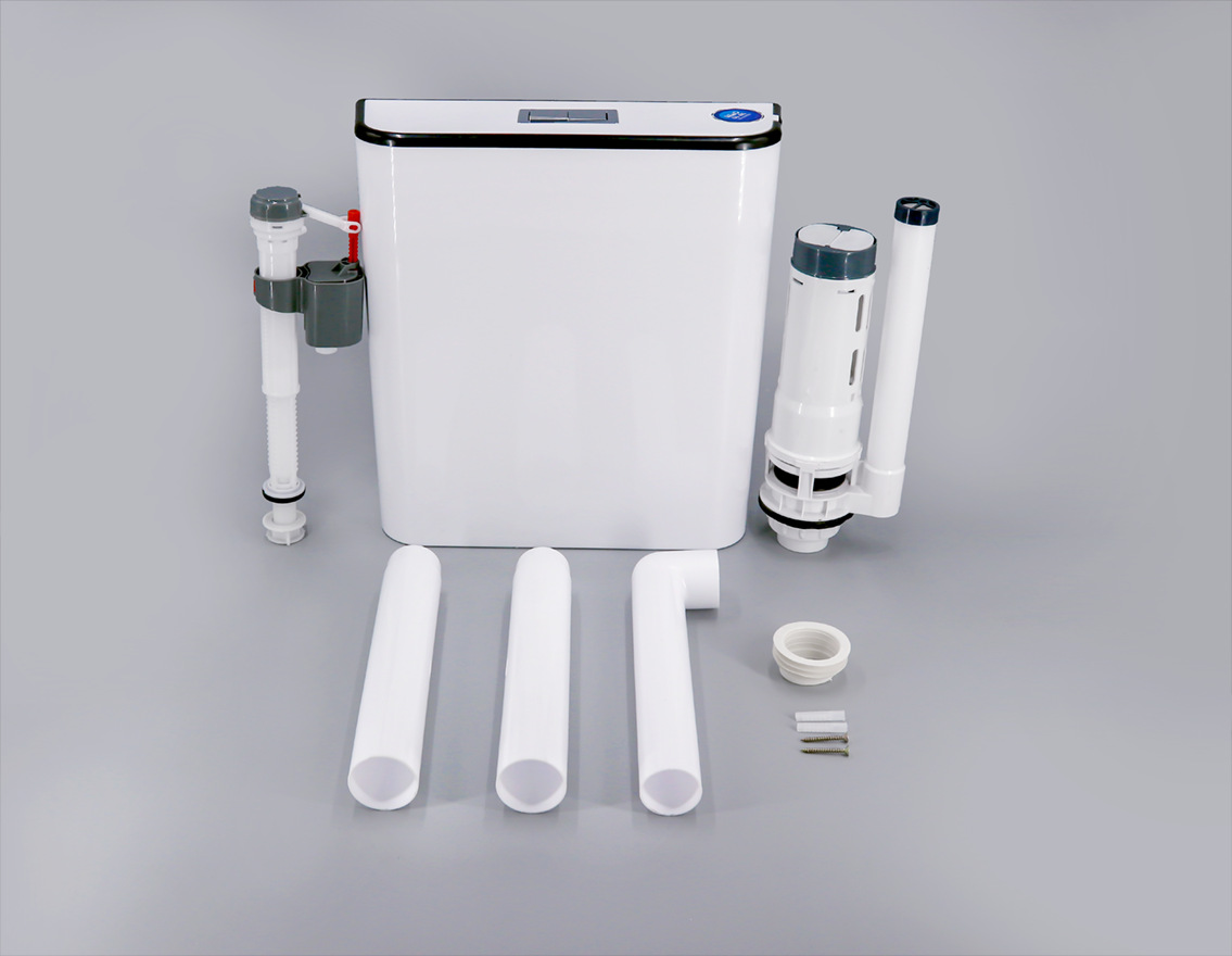One-click bouncing water tank, bathroom squat toilet energy-saving flushing tank, thickened water tank, toilet squat toilet wall-mounted flushing tank Application Scenario