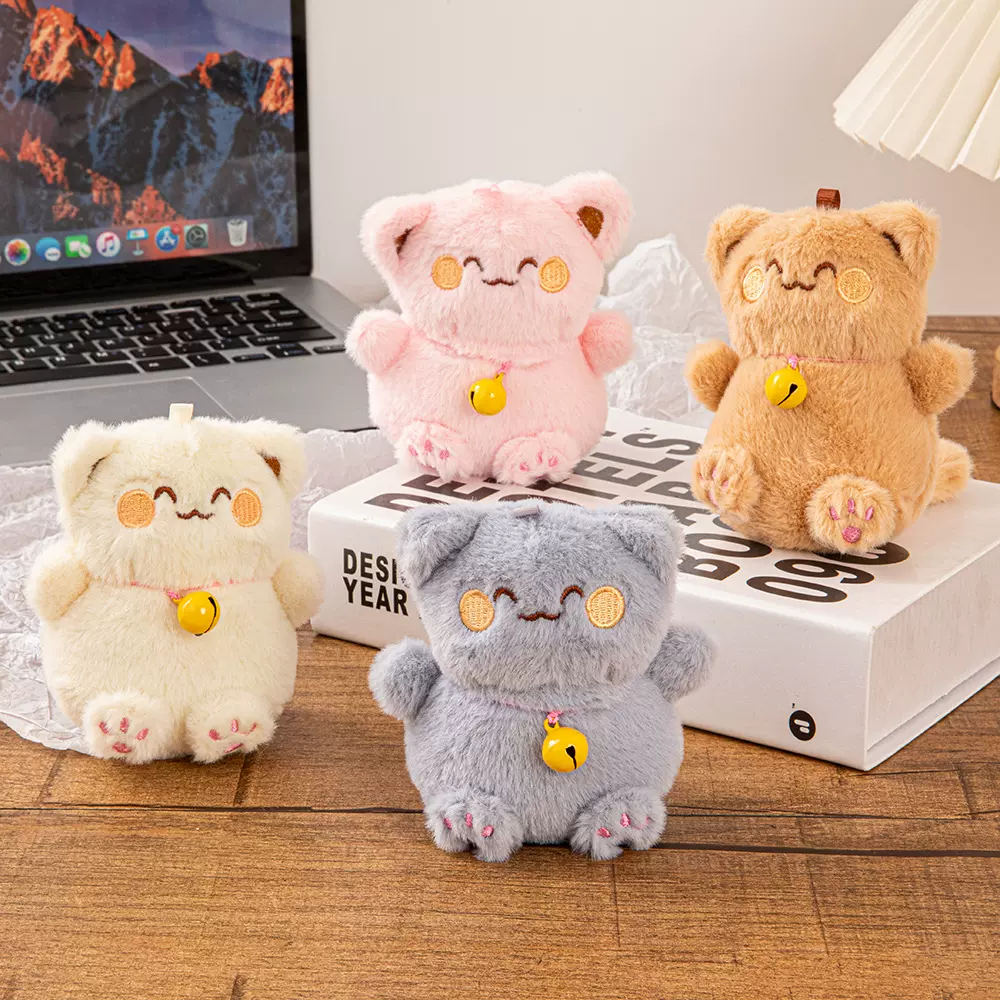 新款招财猫可爱毛绒玩偶招财猫挂件书包挂件包包钥匙扣娃娃玩偶