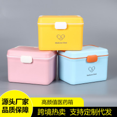 手提加厚家庭装双层大容量医药箱应急家用药品急救大号塑料收纳箱