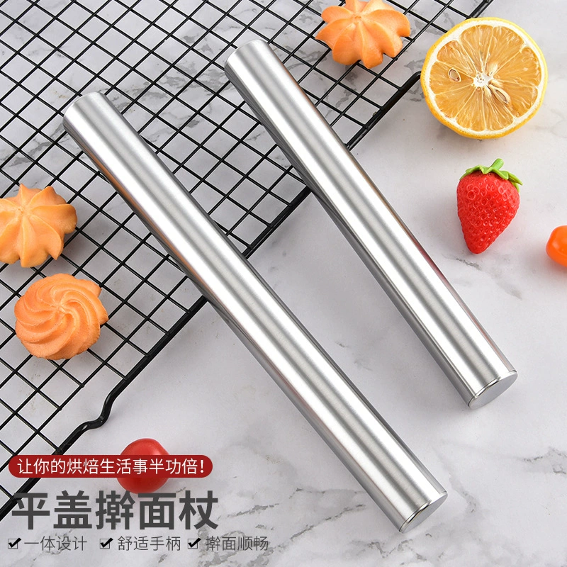 Скалка из нержавеющей стали Скалка для домашнего обжарки для кухни Оптовая продажа одна скалка для волос