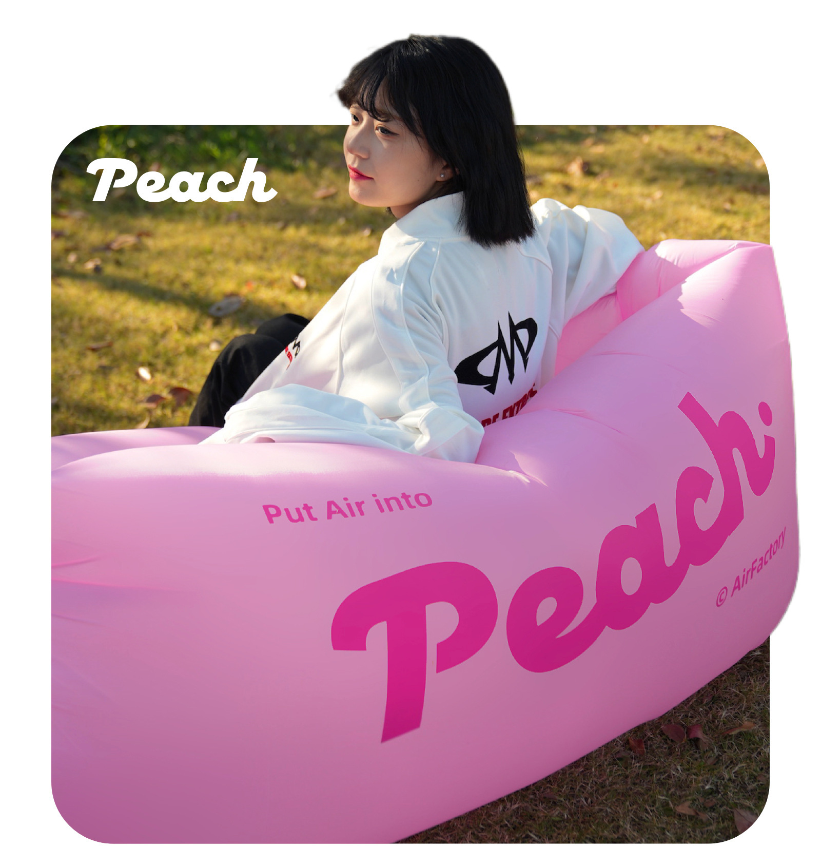 Festival de música al aire libre sofá infláble cama de aire conveniente picnic camping relajación almuerzo cojín perezoso