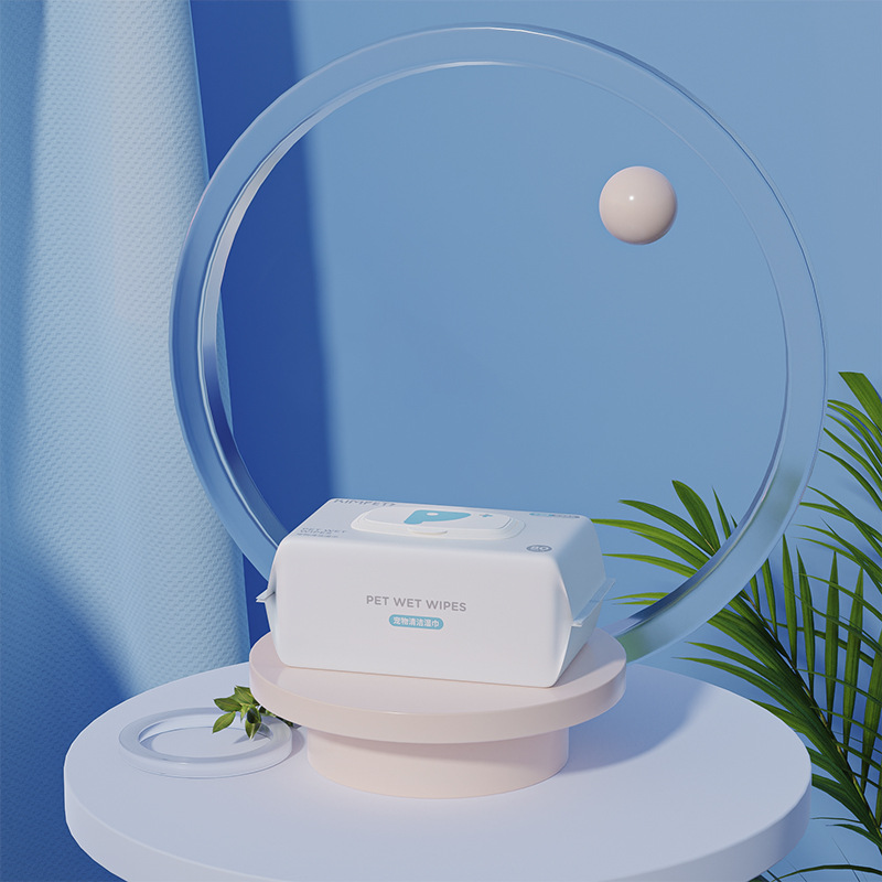 [Selección de calidad y precio] kimpets gato, perro, ojo, limpieza de orejas, toalla de papel húmeda al por mayor 80 piezas/paquete