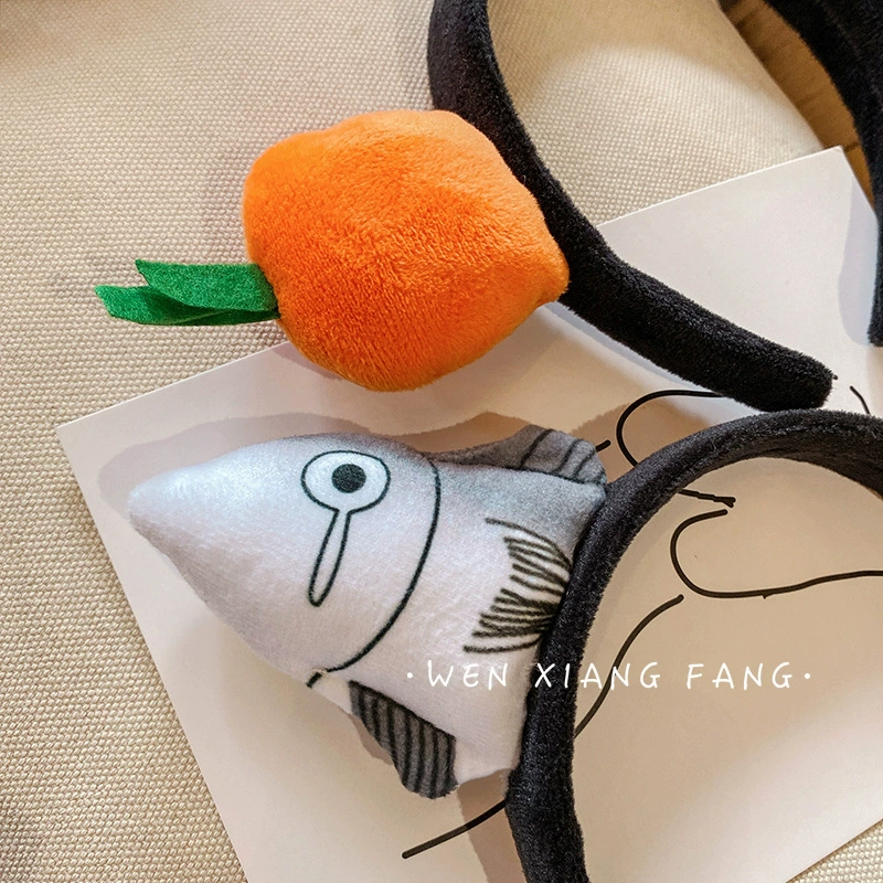  head carrot головной убор, шпильки, человеческая голова для взрослых, милый аксессуар для волос, забавная акула