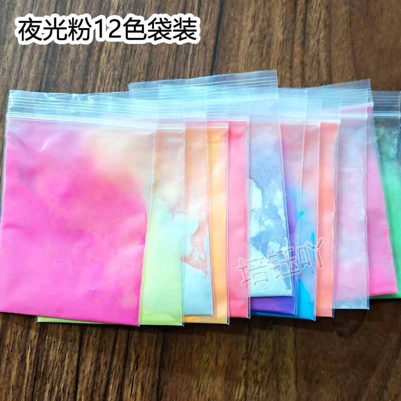 12 цветов, светящаяся пудра, перламутровая пудра, свеча, 5 г/пакет, блестящая флуоресцентная пудра для дизайна ногтей, сделай сам, кристаллический клей, декоративный яркий