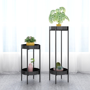 Cross-Border Nordic Wrought Iron Flower Stand Floor-Standing Storage Rack Balcony Multi-Layer Bedroom Living Room Light Luxury Pothos Flower Pot