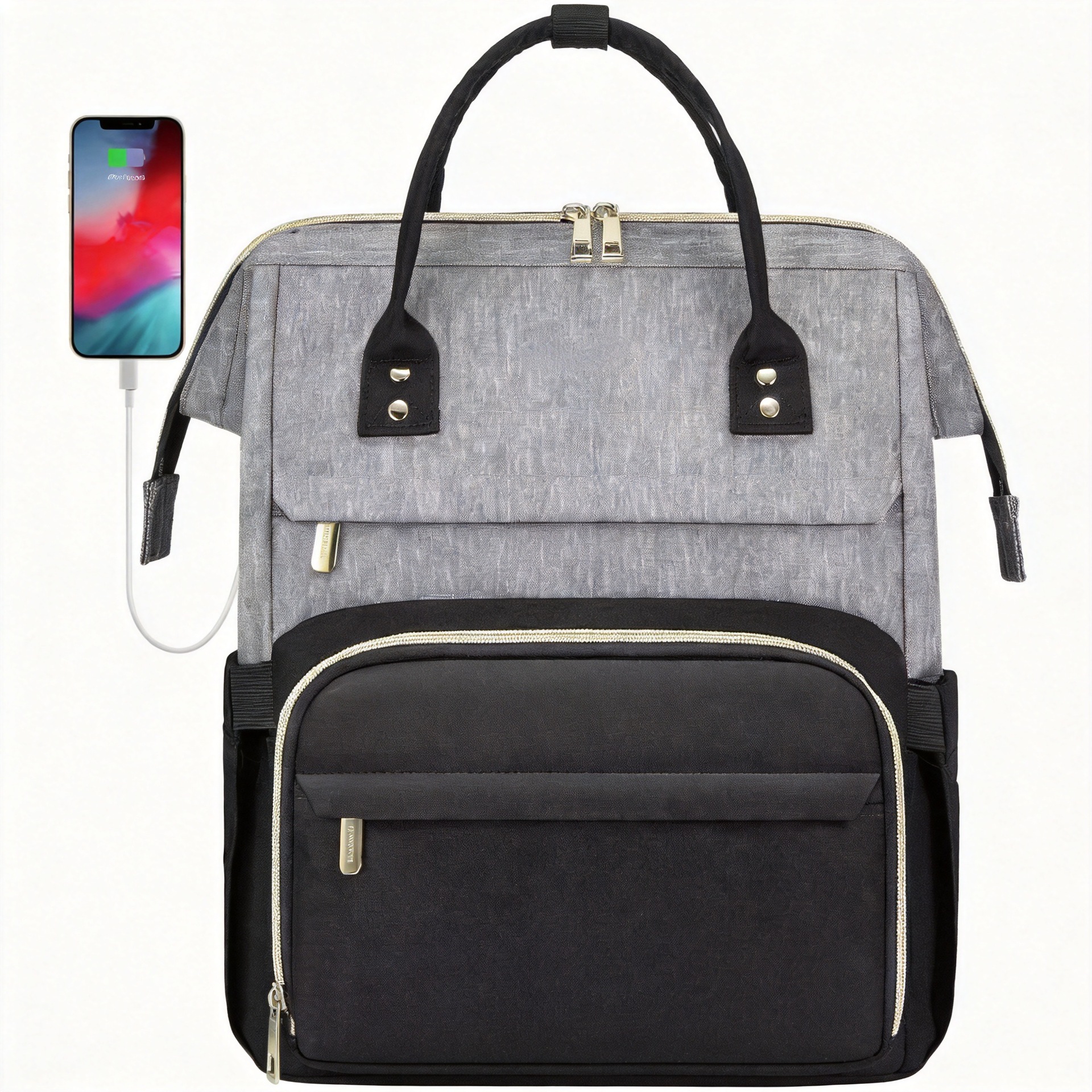 17inch Laptop Backpack Business Commuting Large Capacity Backpack with USB Charging Port Water-Repellent