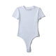 Cross-border New French Style Small Round Neck Short-sleeved Body Shaping Clothes Stretch Slim-fit Body Shaping Base T-shirt Spice Girl jumpsuit