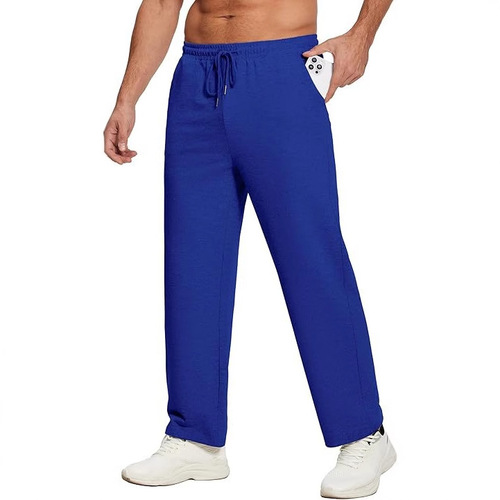 Men's lightweight sport pants, open-mouth sport pants, men's straight-leg fitness sport pants, casual pants with pockets