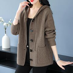 加厚毛衣开衫外套女秋冬装新款上衣百搭外穿宽松休闲洋气外搭