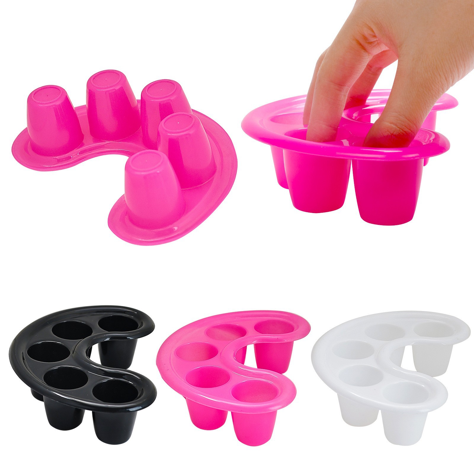 Five-Finger Hand Soaking Bowl, Nail Removal Tool, Softening Dead Skin, 5-Hole Hand Care Soaking Bowl, Cross-Border Nail Care Tools and Supplies