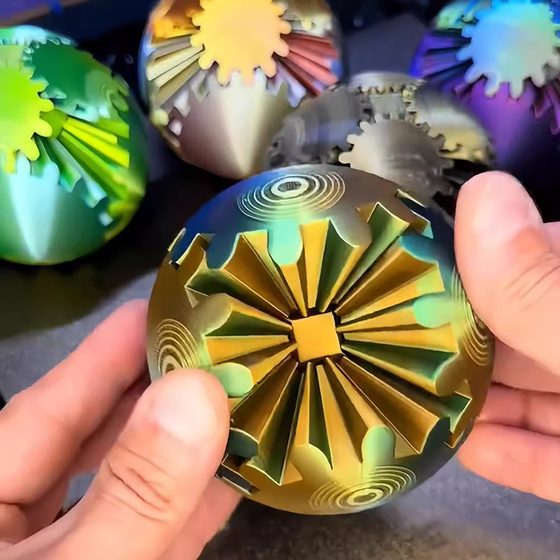 Print rotating ball toy 3D cross-border BalSpinPrinted gear Gear foreign trade export