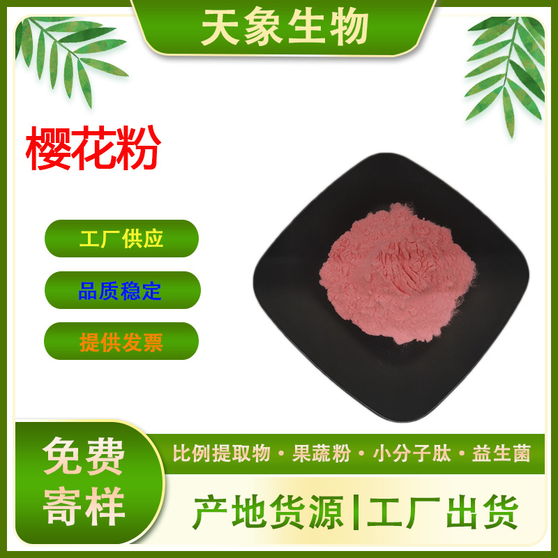 樱花粉 樱花提取物喷雾干燥水溶性关山樱花粉樱花冻干粉包邮