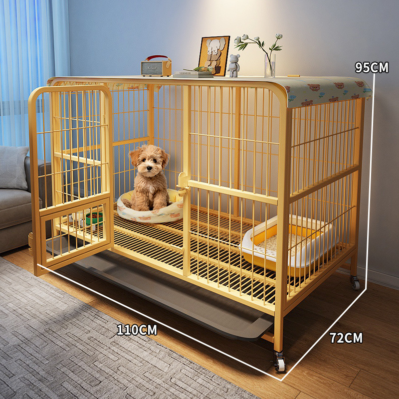 狗笼子中型犬小型犬一室一厅一卫狗窝豪华别墅带厕所分离比熊专用|undefined