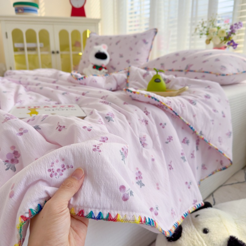 Hilo antibacteriano de doble capa edredón de verano edredón fresco de verano dormitorio pequeño fresco edredón de aire acondicionado lavable a máquina edredón fino