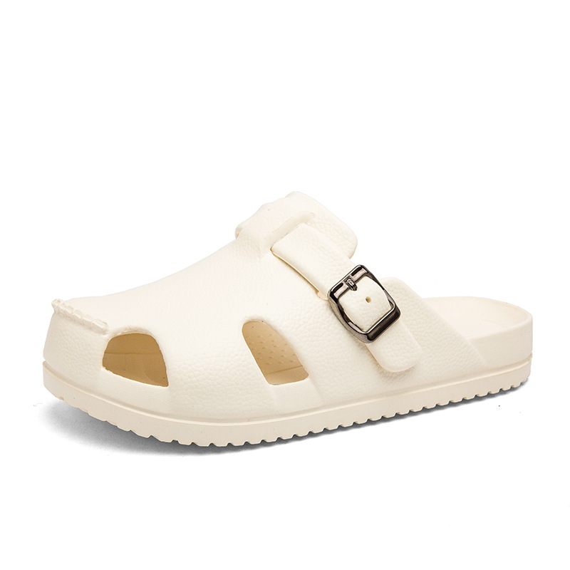 Zapatos con agujeros transfronterizos Sandalias de playa de ocio al aire libre para hombres Ropa exterior de verano Pantuflas Baotou Bucken para hombres de moda