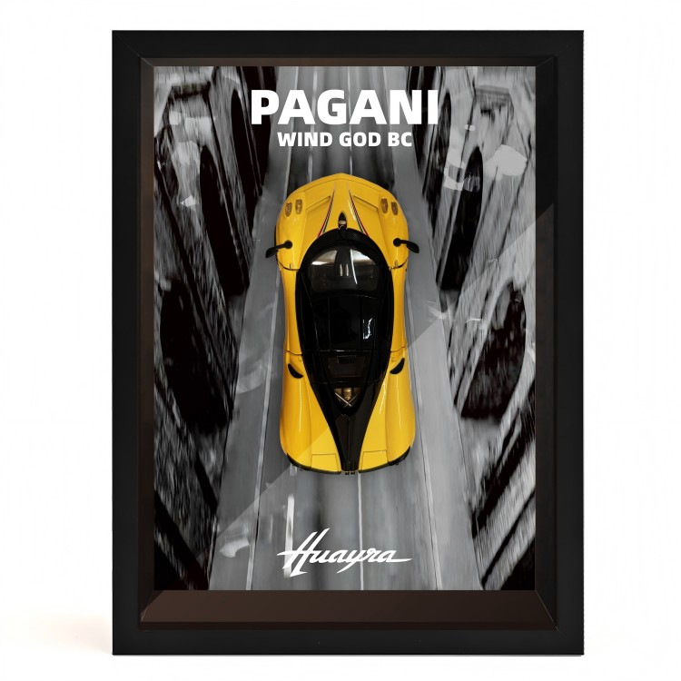 Pintura colgante tridimensional, modelo de coche de aleación, decoración exquisita de alta gama, decoración de pared para el hogar, decoración de modelo de regalo para niño con luz, transfronterizo