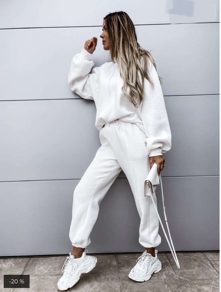 Damset med hoodie och joggerbyxor för höst och vinter_voghion.com