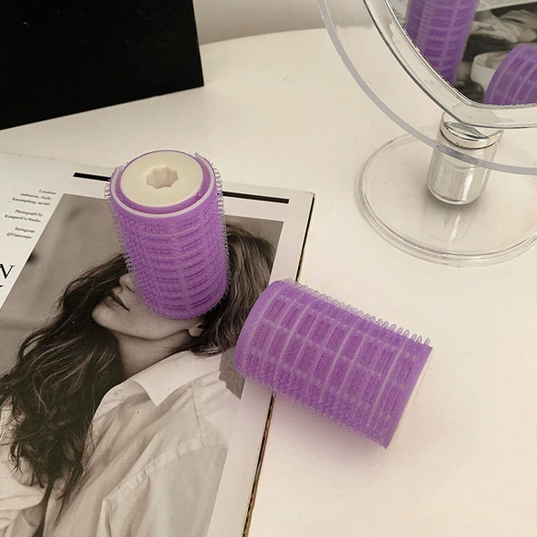 K06-059#Purple fluffy circles pack of two