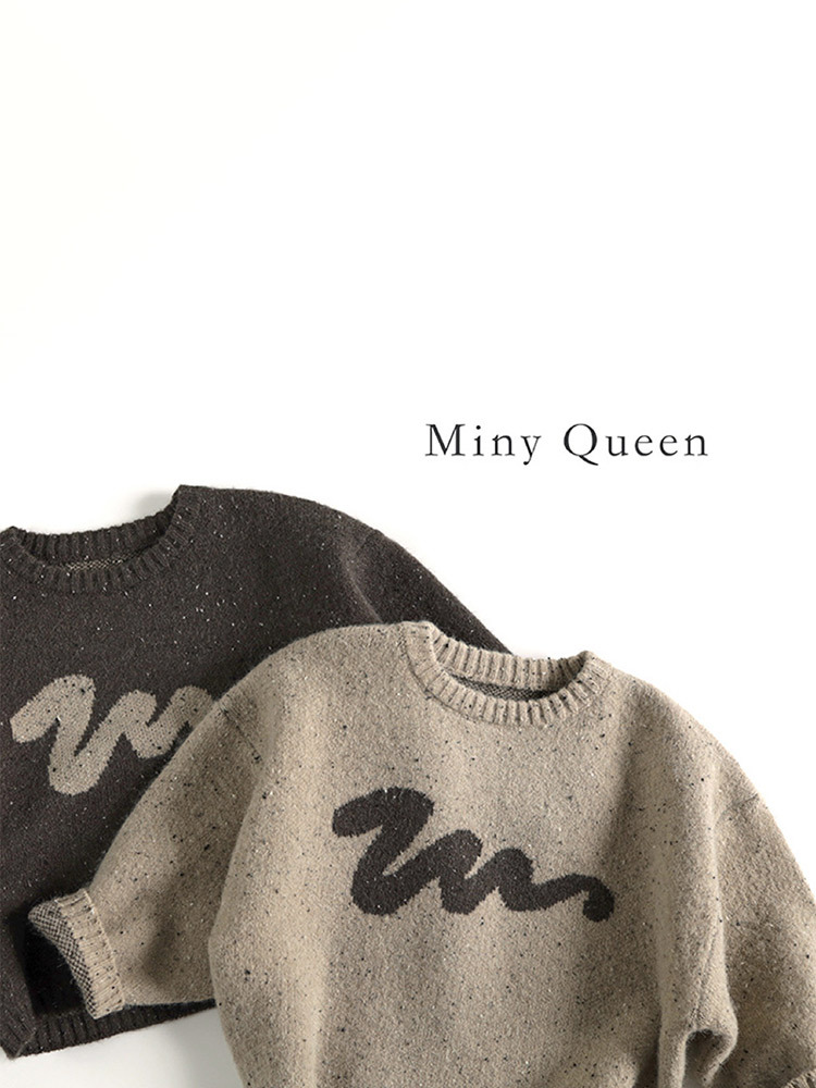 Velvet alpaca, children's sweater for boys and girls, knitted jacket, Korean style, oversize 3