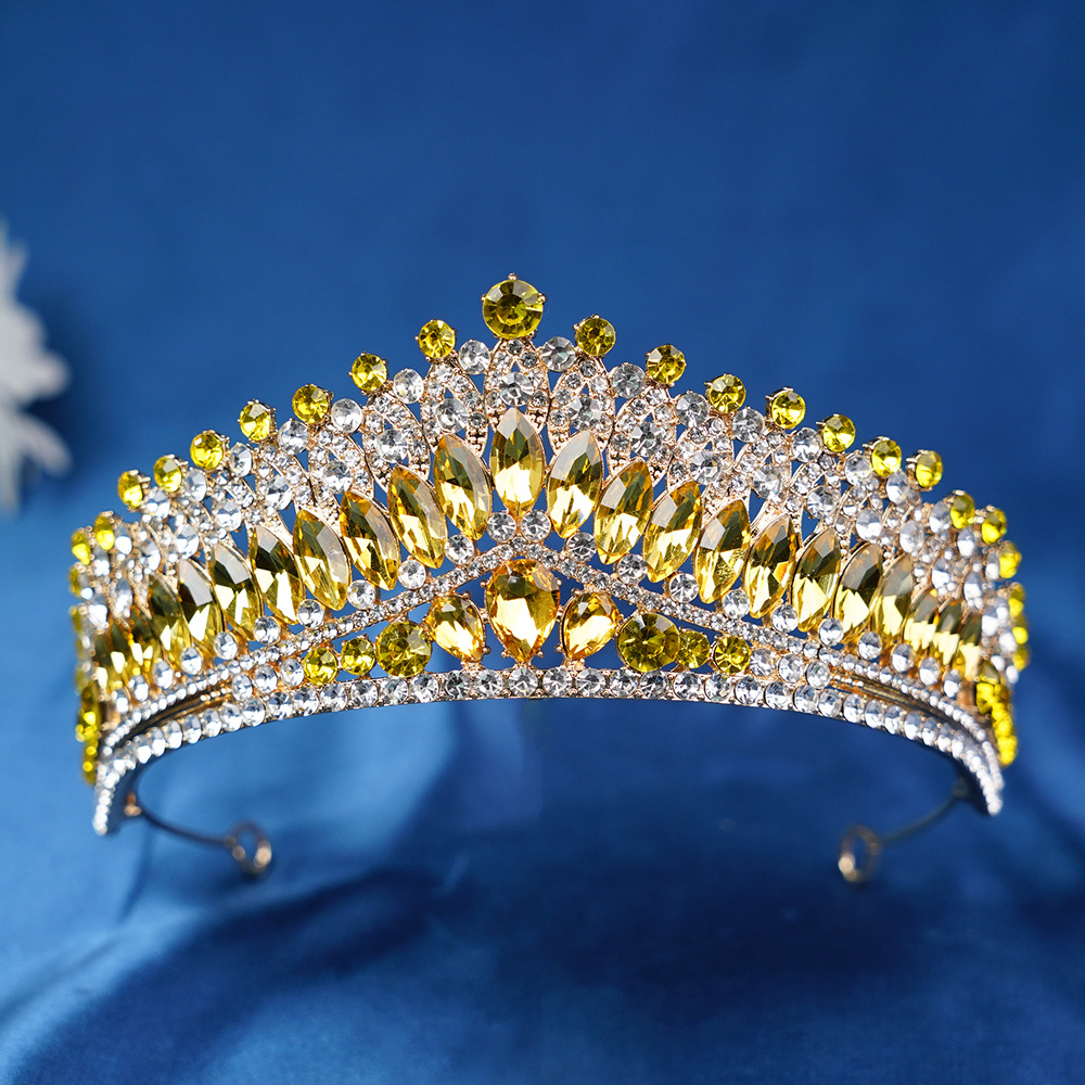 Corona Barroca para Novia de Aleación y Cristal, Incrustaciones de diamantes, para bodas y fiestas