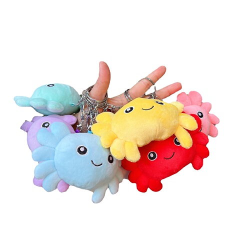 School bag pendant simulated crab keychain couple bag crab small pendant plush doll doll batch